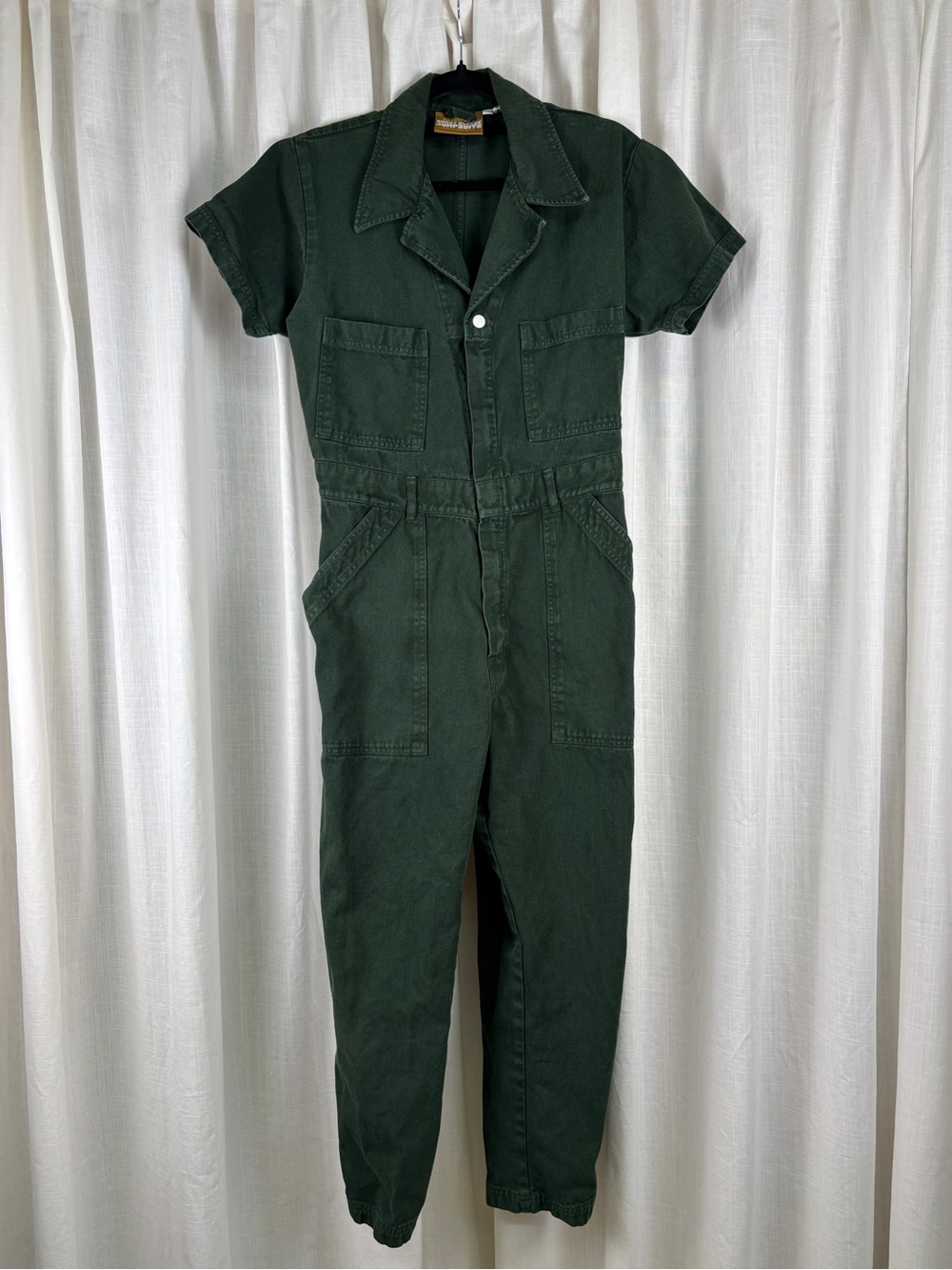Big Bud Press Green Petite Short-Sleeve Utility Jumpsuit MP